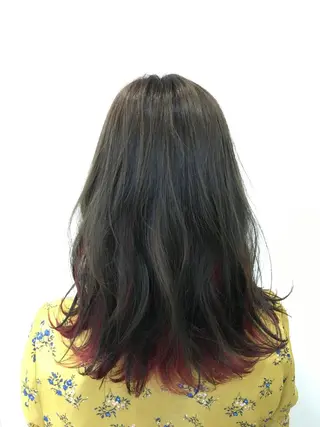 ミディアム カラー クロスパーマ松永裕久 似合わせカットのヘアスタイル