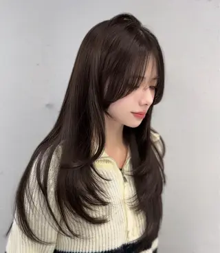 ロング カラー ヘアアレンジ RioN/網紅ヘア 🩶透明感艶カラーのヘアスタイル