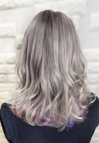 セミロング カラー ヘアアレンジ 次世代シールエクステ 錦糸町 小泉 朋之のヘアスタイル