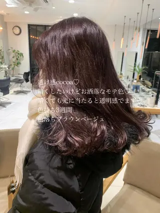 カラー ラベンダー/レイヤー スタイル🤎mamiのヘアスタイル