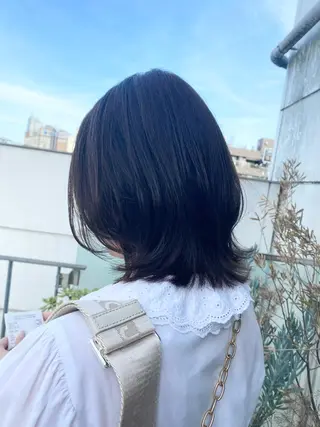 ミディアム カラー ヘアアレンジ 押切 響 のヘアスタイル