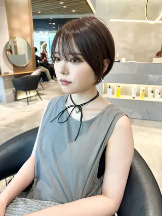 ショート ✨透明感カラー✨ ✨小顔カット✨山木のヘアスタイル