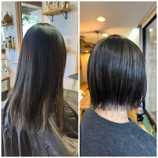 ショート カラー ツキダテ ユイのヘアスタイル