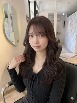 セミロング カラー 上尾韓国レイヤー/ 艶カラー/しの🫧のヘアスタイル