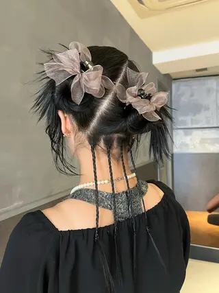 ロング ヘアアレンジ 田中 里奈のヘアスタイル