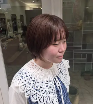 カラー ショート 暖色🍎透明感カラー 🩵小林かりんのヘアスタイル