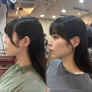 レイヤー/ハッシュカ ット/顔周り/フウカのヘアスタイル