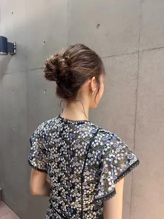 ミディアム ヘアアレンジ 🎗️【ヘアセット 美眉】吉川玲🎗️のヘアスタイル