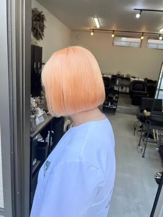 ミディアム 江坂エリア最安値◎ ブリーチ*土田のヘアスタイル