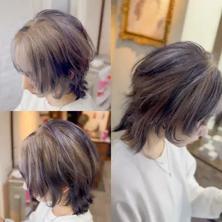 ショート 飯星慧斗 /ブリーチ、縮毛矯正のヘアスタイル