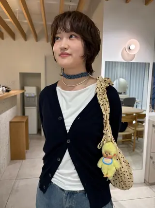 ショート カラー 似合わせカットカラー りおなのヘアスタイル
