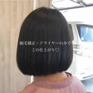 ミディアム カラー パーマ 谷口ゆめ/縮毛矯正/ 大人女子/眉ワックスのヘアスタイル