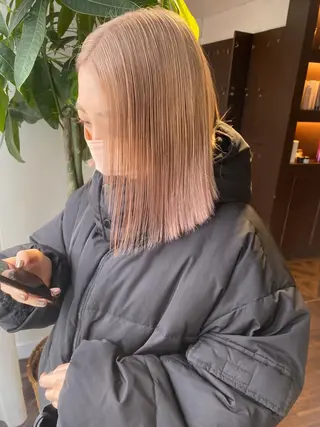 ミディアム カラー 🧡色落ちまで2度綺 麗なカラー🧡ヨシキのヘアスタイル