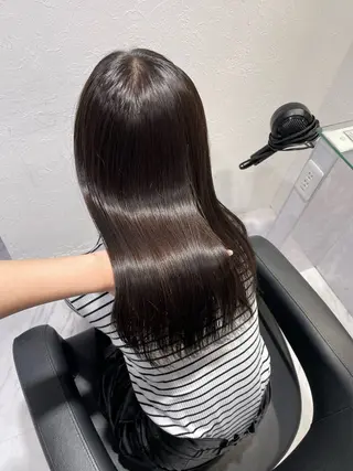 セミロング カラー 表参道♡暗髪♡ 艶カラー♡アユミのヘアスタイル