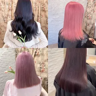 カラー SHIN/レイヤー カット×クロスパーマのヘアスタイル