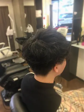 ショート パーマ メンズ 前田賢生 ご新規様はNGのヘアスタイル