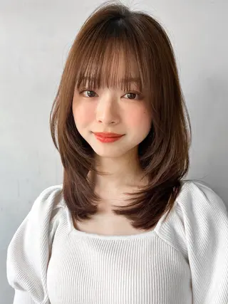 ミディアム 木村 賢人のヘアスタイル
