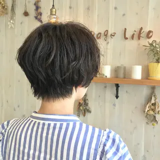 ショート パーマ 透明感カラー/ 寺田千雅子のヘアスタイル