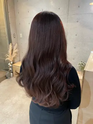 ロング カラー 【表参道】Ruri デジタルパーマのヘアスタイル