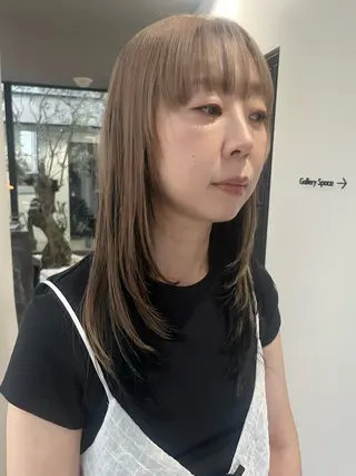 ロング カラー パーマ/縮毛矯正 揚村武斗のヘアスタイル