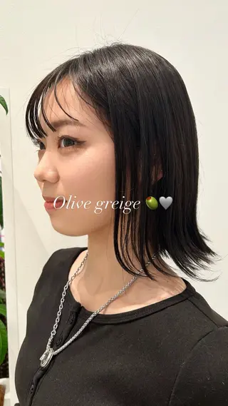 セミロング カラー k-two☁あべの/ 艶感カラー/Touaのヘアスタイル