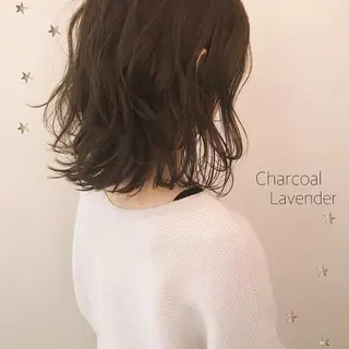 ミディアム カラー 市川 千夏のヘアスタイル