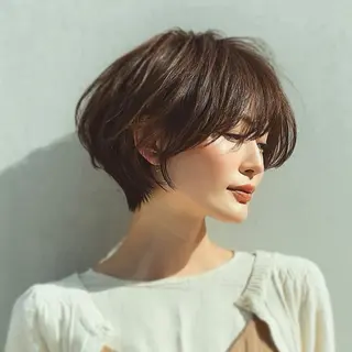 ショート カラー 🌿京都丸みショート /小倉徒歩4分/多田のヘアスタイル