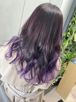 カラー セミロング 派手髪/ハイトーン/ エクステ✨ユウキのヘアスタイル