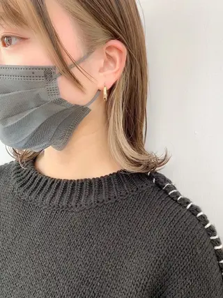 カラー ショート パーマ/ハイライト 💙鶴岡 愛💙のヘアスタイル