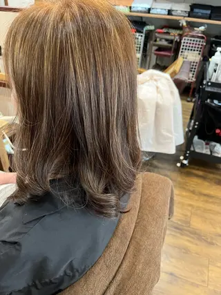 ミディアム パーマ 大人女子&髪改善専門 Nobuフリーランスのヘアスタイル