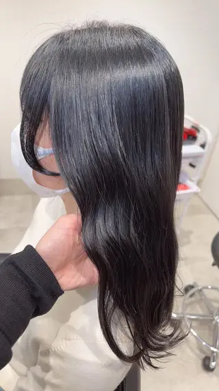 ロング カラー スキバサミを使わない カット🌼唯🌼のヘアスタイル