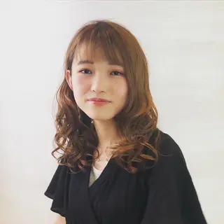 ミディアム カラー 似合わせカット unix 藤田 学のヘアスタイル