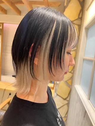 ショート カラー 渋谷ハイトーン/ デザインカラー阿部のヘアスタイル