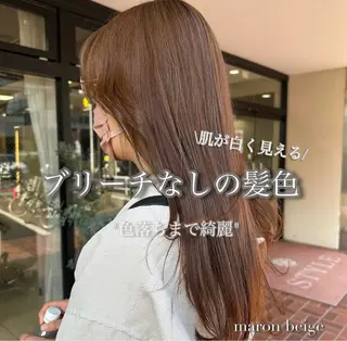 セミロング ミディアム/レイヤー ハイライト/aikaのヘアスタイル