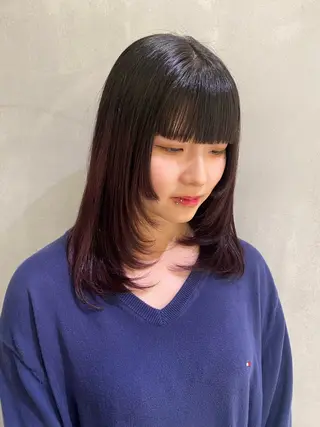 セミロング いとう ほのかのヘアスタイル