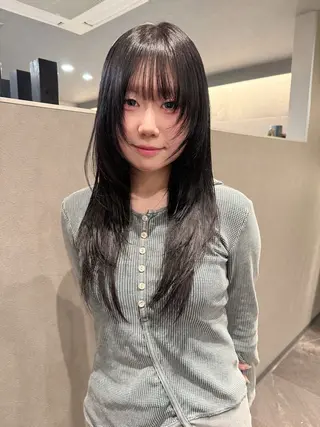 ロング カラー 透明カラー/レイヤー misaki °＊のヘアスタイル