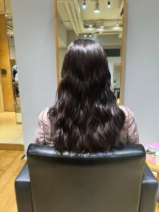 ロング 大人可愛い♡コテ巻き パーマ🌼杉田 萌恵のヘアスタイル
