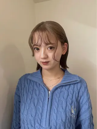 ショート カラー 透明感カラー/中崎町 fukaのヘアスタイル