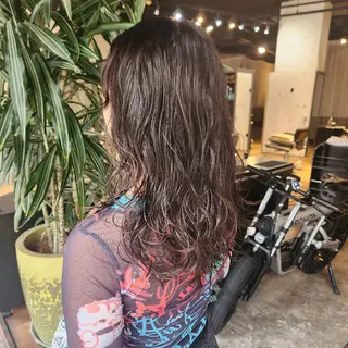 ロング パーマ ハヤシ マユ ✂ 府中美容室のヘアスタイル