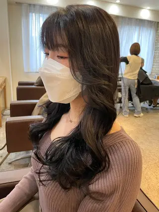 セミロング カラー ヘアアレンジ 髪質改善特化 🫧松野力也のヘアスタイル