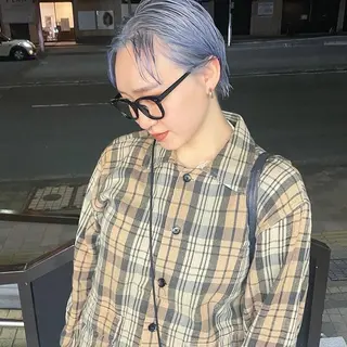 ショート カラー ヘアアレンジ 青髪特化🩵 ダブルカラーのヘアスタイル