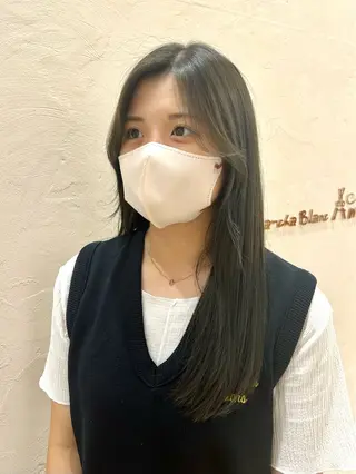 カラー 横山ダブルカラー ハイライト透明感カラのヘアスタイル