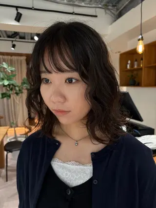 ミディアム パーマ iroha/ n.w.h🎀のヘアスタイル