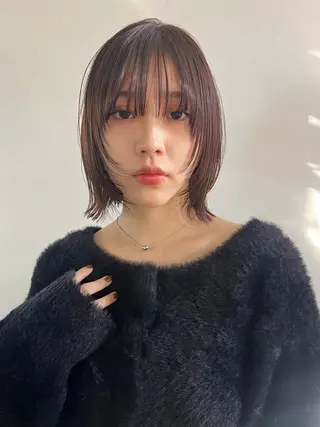 ショート カラー 🌼タッセルボブ/シ ョートmoeka🌼のヘアスタイル