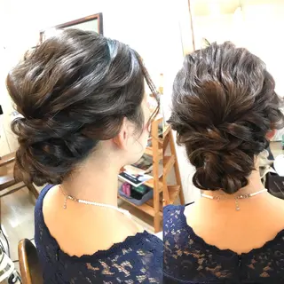 セミロング ヘアアレンジ 早朝✨ヘアセット 着付け/清水玲歌のヘアスタイル