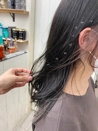 ミディアム カラー ☀️透明感color KURO☀️のヘアスタイル