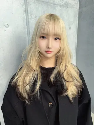 ロング カラー デザインカラーウルフ 宙也のヘアスタイル