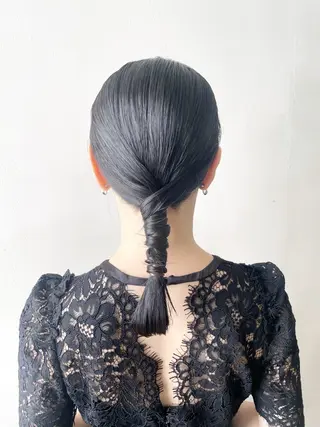 ミディアム ヘアアレンジ ✨透明感ケアカラー✨ 長野ゆきなのヘアスタイル