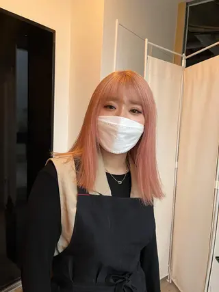 セミロング カラー ヘアカラー&縮毛矯正 STAR☆RIVERのヘアスタイル