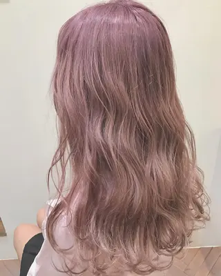 ロング カラー パーマ ヘアアレンジ 🍋透け感カラー🍃 オリーブ🍐Kahoのヘアスタイル